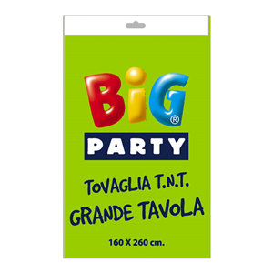 TOVAGLIA IN TNT VERDE ACIDO MONOCOLORE CM.160X260 COMPLEANNO FESTE E PARTY