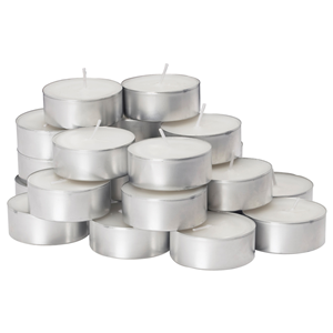 CANDELE TEA LIGHT BIANCHE MM. 38X12 - CF.25 PZ. MADE IN ITALY 