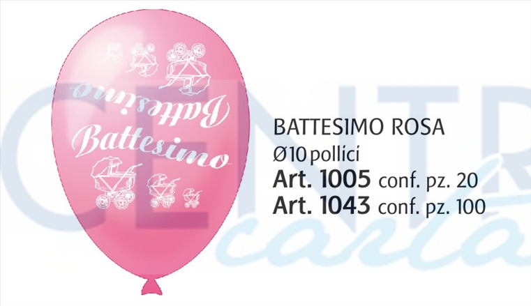 ocballoons Palloncini Battesimo Rosa addobbi e Decorazioni per Feste Confezione 20pz 