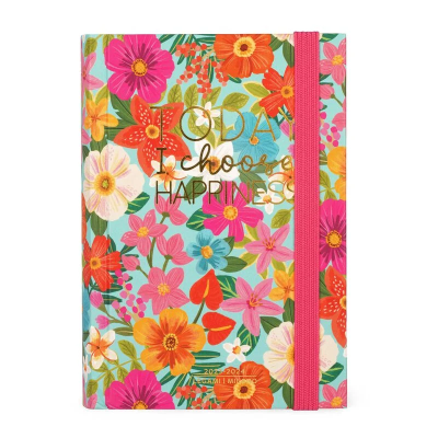 AGENDA SMALL WEEKLY DIARY  16 MONTH 2023/2024 - FLOWERS