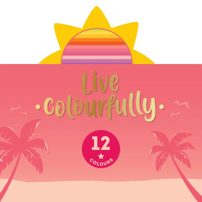 12 MATITE COLORATE ''SUNSET''  LIVE COLORFULLY 