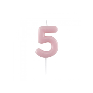NUMERO CANDELA GLOSSY ROSA  5