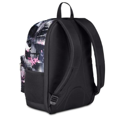 ZAINO REVERSIBLE BACKPACK GRS EARPHONES WIRELESS GRAY SHADOW FLUO FUXIA