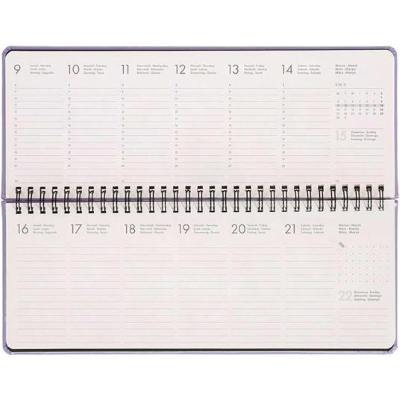 AGENDA DA TAVOLO DESK  PLANNER  12 MONTH 2026 - MYSTIC LILAC LEGAMI