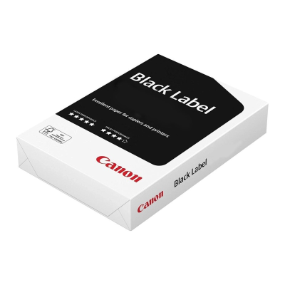 SCATOLA 5 RISME CARTA A4 CANON  BLACK LABEL OFFICE FOTOCOPIE E STAMPA RISMA 500 FF