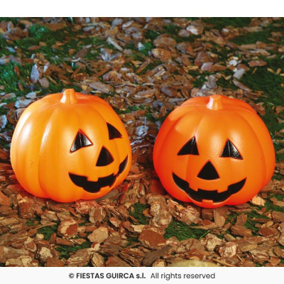 ZUCCA CON LUCE 15 CM DECORAZIONE HALLOWEEN