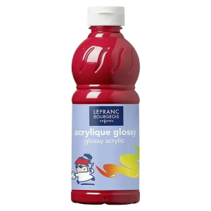 TEMPERA ACRILICA GLOSSY 500 ML. ROSSO PRIMARIO LEFRANC & BOURGEOIS