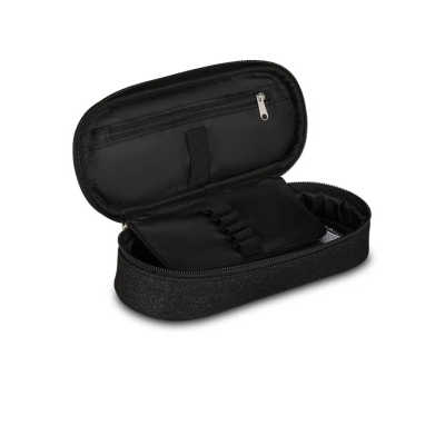 ASTUCCIO PENCIL BAG ROUND PLUS  SEVEN SHINY TECH NERO