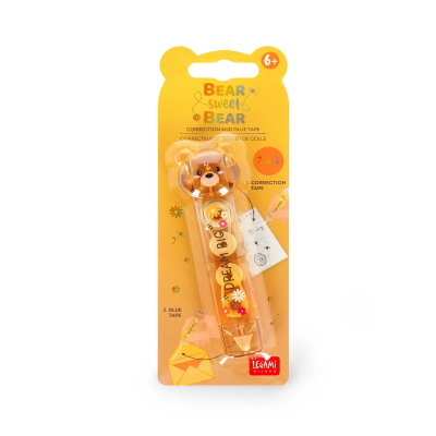 CORRETTORE E COLLA A NASTRO TEDDY BEAR
