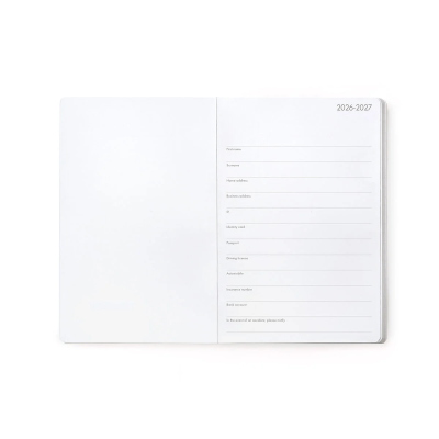 AGENDA DIARIO 16 MONTH DIARY 2027  FLOWERS LEGAMI