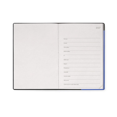 DIARIO AGENDA 12 MONTH DIARY 2027 - ECLECTIC BLUE LEGAMI