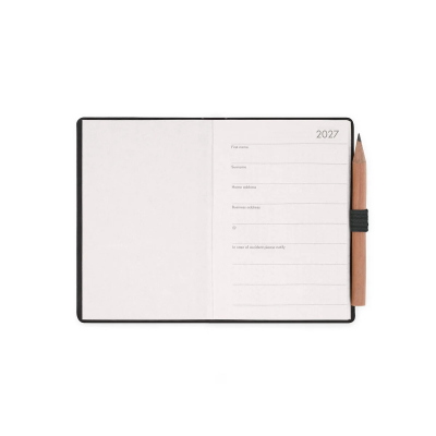 AGENDA 12 MONTH DIARY 2027 - BLACK SUIT LEGAMI