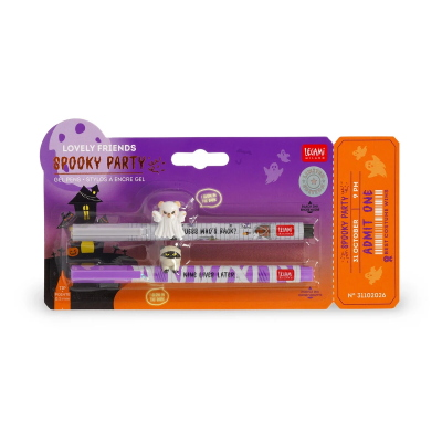 SET 2 PENNE GEL SPOOKY FANTASMA E MUMMIA LEGAMI