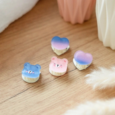 SET 4 MINI MOLLETTE PER CAPELLI TEDDY BEAR LEGAMI