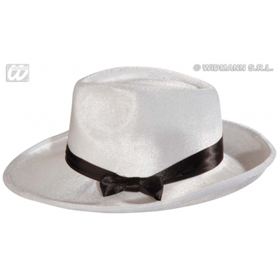 CAPPELLO GANGSTER BIANCO IN VELLUTO