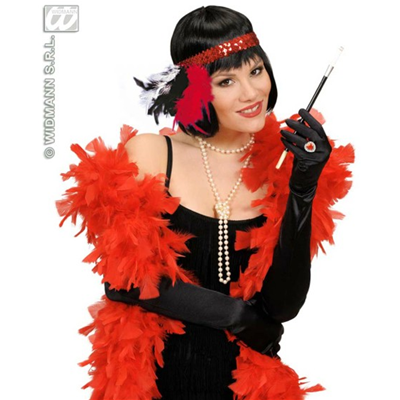 FASCIA CHARLESTON CON PAILLETTES E MARABOU