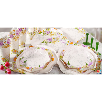 TOVAGLIOLI BOUQUET CON FIORI PRIMAVERA CM.33X33 CONF.20 PEZZI FESTE E PARTY