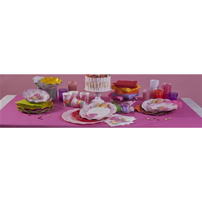 TOVAGLIOLI PRIMO COMPLEANNO ROSA 33X33 CM. CONF.20 PEZZI EXTRA FESTE E PARTY