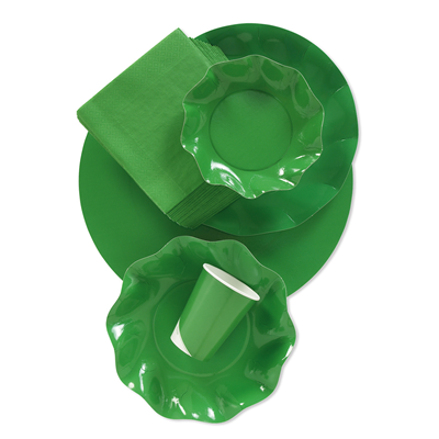 TOVAGLIOLI VERDE PRATO 33X33 CM. CONF.20 PEZZI EXTRA FESTE E PARTY