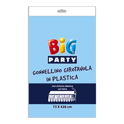 GONNELLINO GIROTAVOLA IN PVC CELESTE MONOCOLORE CM.73X426 COMPLEANNO FESTE E PARTY