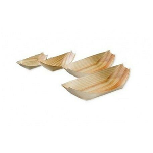 PIROGA IN LEGNO DI PINO MEDIA CM.7 X 5 X 2 CF.50 PZ.