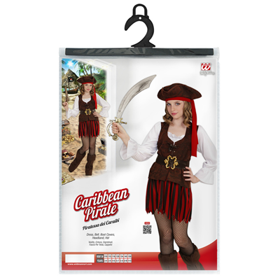 COSTUME PIRATESSA DEI CARAIBI 4/5 ANNI WIDMANN