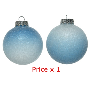 SFERA NATALE IN PLASTICA BLU STONE GLITTER 8 CM. KAEMINGK