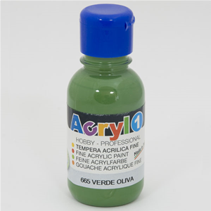 TEMPERA ACRILICA VERDE OLIVA CMP 125 ML.