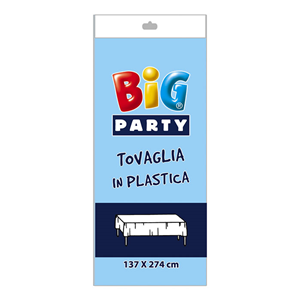 TOVAGLIA IN PVC CELESTE MONOCOLORE CM.137X274 COMPLEANNO FESTE E PARTY
