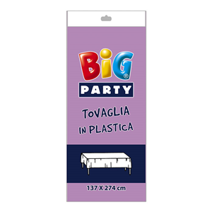 TOVAGLIA IN PVC GLICINE MONOCOLORE CM. 137X274 COMPLEANNO FESTE E PARTY