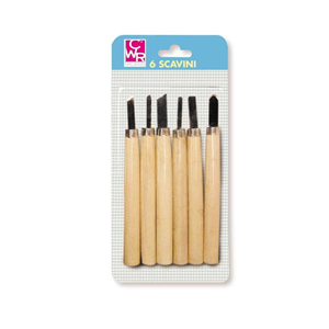SCAVINI CON MANICO IN LEGNO CONF. 6 PZ.