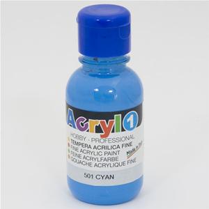 TEMPERA ACRILICA BLU CIANO CMP 125 ML.