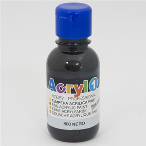 TEMPERA ACRILICA NERO CMP 125 ML.