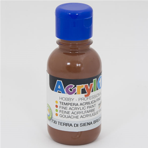 TEMPERA ACRILICA TERRA DI SIENA BRUCIATA CMP 125 ML.