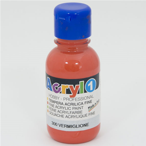 TEMPERA ACRILICA ROSSO VERMIGLIONE CMP 125 ML.