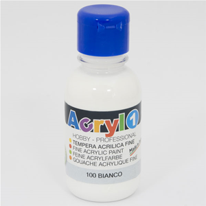 TEMPERA ACRILICA BIANCO CMP 125 ML.