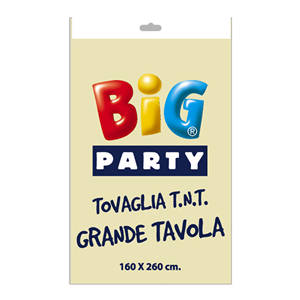 TOVAGLIA IN TNT AVORIO MONOCOLORE CM.160X260 COMPLEANNO FESTE E PARTY