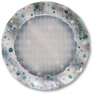 SOTTOPIATTO IN CARTA CHRISTMAS LIGHT SILVER CF. 5 PZ. EXTRA FESTE E PARTY