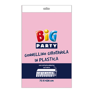 GONNELLINO GIROTAVOLA IN PVC ROSA MONOCOLORE CM.73X426 COMPLEANNO FESTE E PARTY