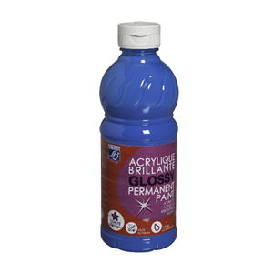 TEMPERA ACRILICA GLOSSY 500 ML. BLU PRIMARIO LEFRANC & BOURGEOIS