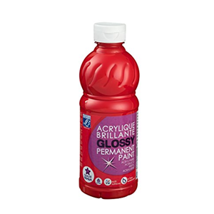 TEMPERA ACRILICA GLOSSY 500 ML. ROSSO VINO LEFRANC & BOURGEOIS
