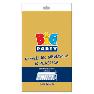 GONNELLINO GIROTAVOLA IN PVC ORO MONOCOLORE CM 73X426 COMPLEANNO FESTE E PARTY