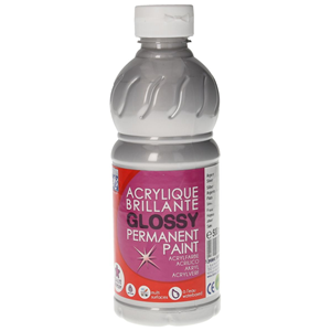 TEMPERA ACRILICA GLOSSY 500 ML ARGENTO LEFRANC & BOURGEOIS