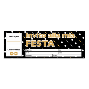 INVITI PER FESTA BUON COMPLEANNO PRESTIGE CF. 20 FOGLI