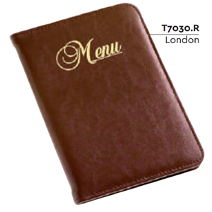 PORTAMENU  LONDON MARRONE SIMILPELLE FORMATO A4 